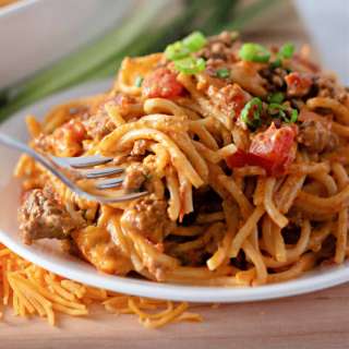 Cheesy Taco Spaghetti