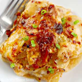 Cheesy Loaded Scalloped Potatoes