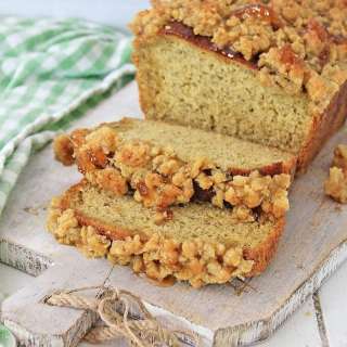 Caramel Apple Banana Bread with Streusel Topping