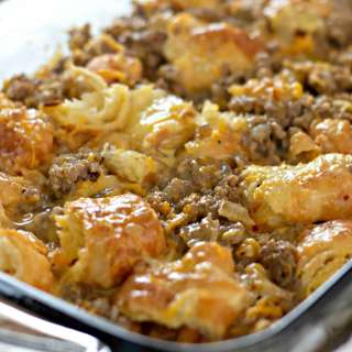 Overnight Croissant Breakfast Casserole