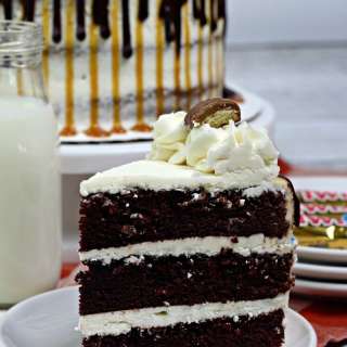 Chocolate Layer Twix Cake