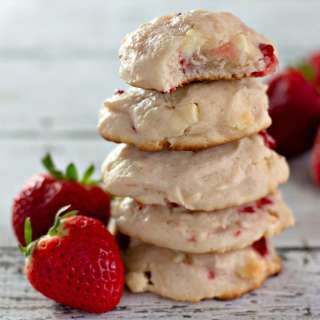 White Chocolate Strawberry Cookies