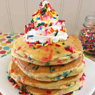 Rainbow Funfetti Pancakes