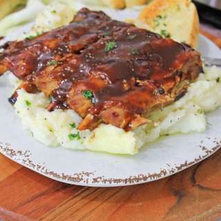 Instant Pot Ribs Recipe with Garlic Mashed Potatoes