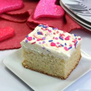 Valetine's White Sheet Cake