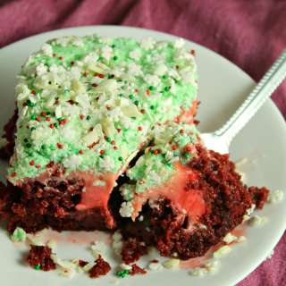 Christmas Red Velvet Poke Cake