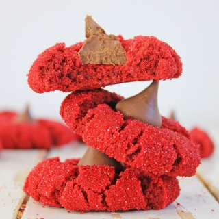 Red Velvet Peanut Butter Blossoms