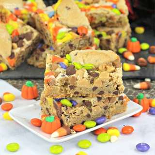 Halloween Candy Cookie Bars