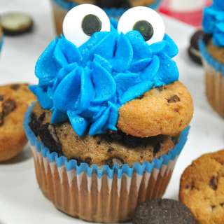 Cookie Monster Cupcakes