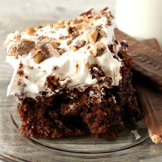 Heath Bar Poke Cake
