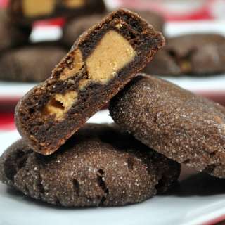Peanut Butter Stuffed Chocolate Cookies