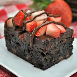 Chocolate Strawberry Brownies