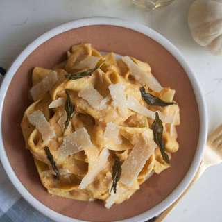 Pumpkin Sage Alfredo Pappardelle with Brown Butter