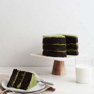 Triple Layer Chocolate Matcha Cake