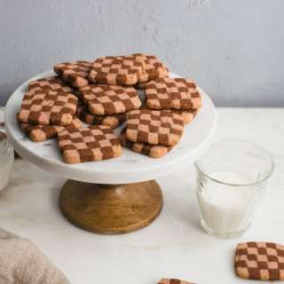 Strawberry Chocolate Checkered Cookies