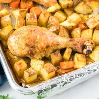 Baked Chicken Drumsticks And Potatoes