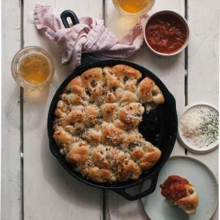 Garlic-y Olive-y Pull Apart Knots