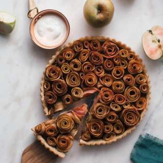 Rose Apple Pistachio Tart