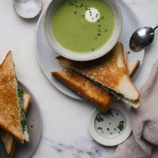 Simple Asparagus Soup and an Extra Cheesy Grilled Cheese