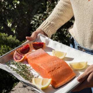 Grilled Salmon with Herbed Butter