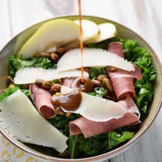 Warm Kale Salad with Prosciutto and Manchego