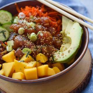 Tuna Poke Bowl with Mango and Quinoa