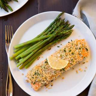 Panko Crusted Honey Mustard Salmon