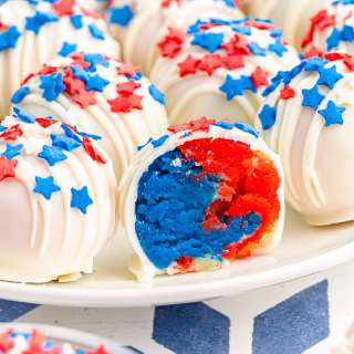 Red White And Blue Cake Balls