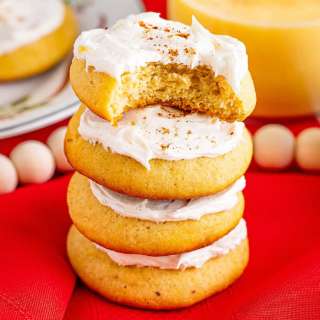 Soft Frosted Eggnog Cookies