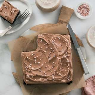 Mini Chocolate Sheet Cake with Fudgey Frosting