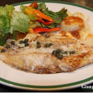 Orange Roughy with Capers, Garlic and Vermouth