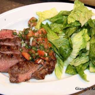 Flank Steak with Herbed Salsa - When Friends come and visit