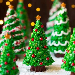 Christmas Tree Rice Krispies Treats