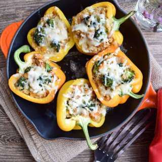 Quinoa Stuffed Peppers With Broccoli
