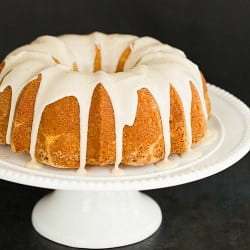 Eggnog Bundt Cake with Rum Icing