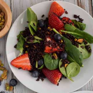 Black Rice and Spinach Salad