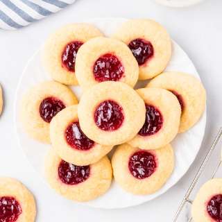Raspberry Thumbprint Cookies