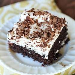 Chocolate Mudslide Poke Cake