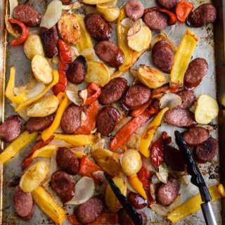 Sheet Pan Sausage and Peppers