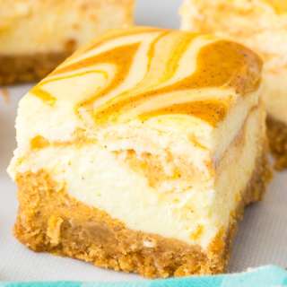 Pumpkin Swirl Cheesecake Bars
