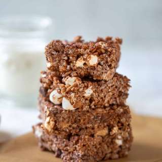 Chocolate Caramel Rice Krispie Treats