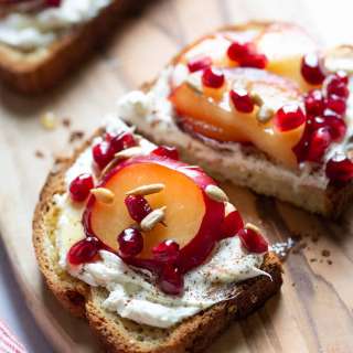 Plum and Pomegranate Toast