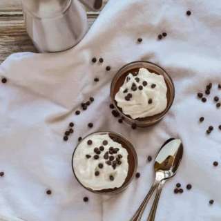 Two Ingredient Chocolate Pudding with Coconut Whipped Cream