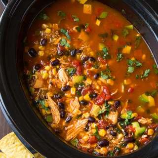 Slow Cooker Chicken Enchilada Quinoa Soup