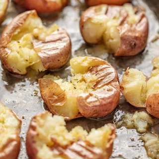Honey Roasted Smashed Potatoes
