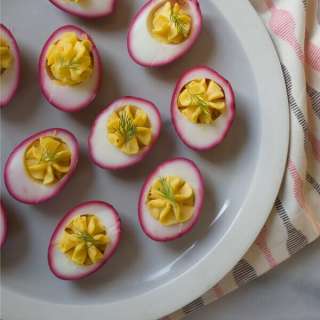 Beet Pickled Deviled Eggs