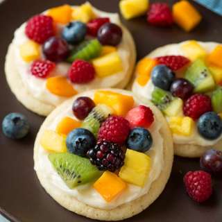 Sugar Cookie Fruit Pizzas (Chewy Version)