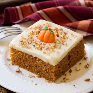Pumpkin Sheet Cake with Cream Cheese Frosting