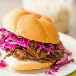 Balsamic-Honey Pulled Pork with Asian Slaw