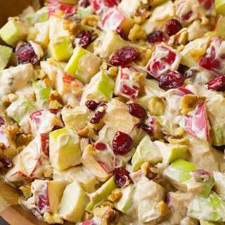 Creamy Cinnamon Apple and Walnut Fruit Salad